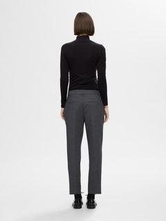 Rita-Ria Mw Crop Pant Dgm - Dark Grey Melange Melange