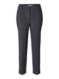 Selected Femme Rita-Ria MW Crop Pant - Dark Grey Melange