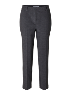 Rita-Ria Mw Crop Pant Dgm - Dark Grey Melange Melange