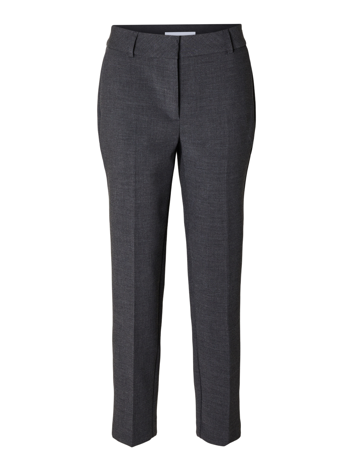 Selected Femme Rita-Ria MW Crop Pant - Dark Grey Melange