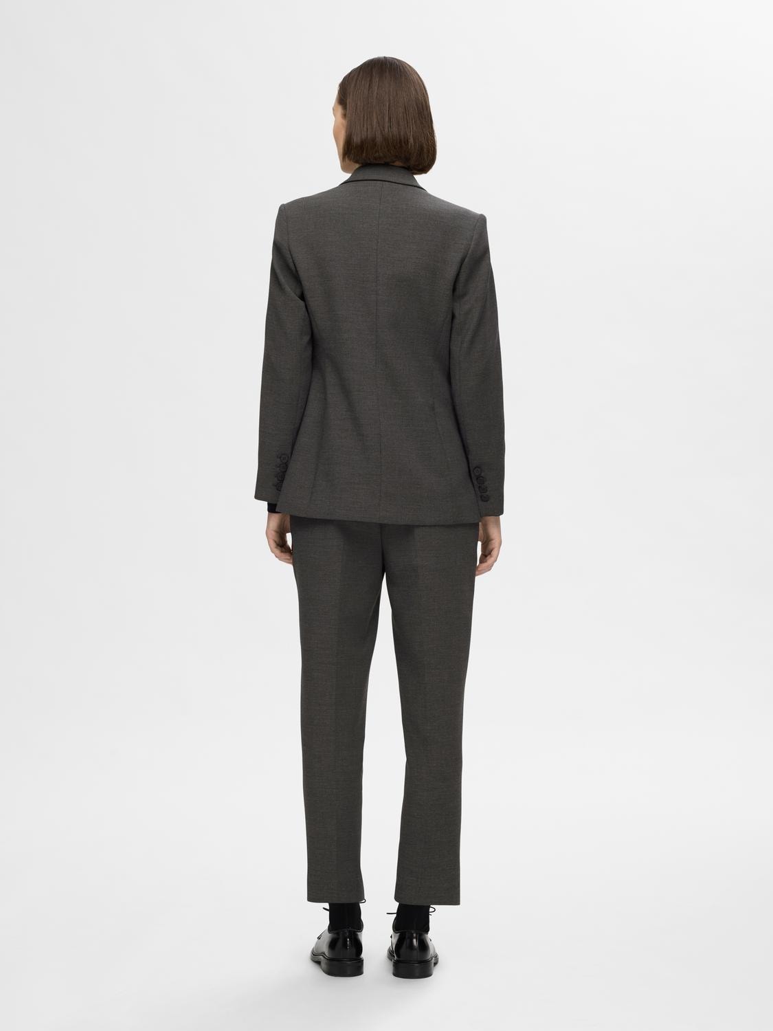 Rita Ls Classic Blazer Dgm - Dark Grey Melange