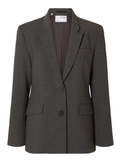 Rita Ls Classic Blazer Dgm - Dark Grey Melange