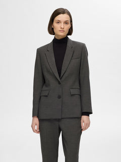 Rita Ls Classic Blazer Dgm - Dark Grey Melange