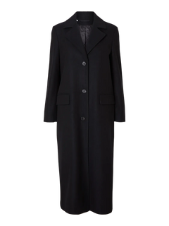 Alma Long Wool Coat - Black