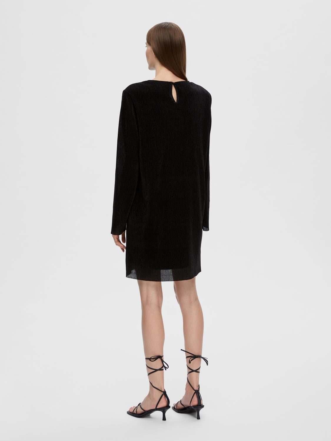 Kimmie Ls Glitter Dress - Svart