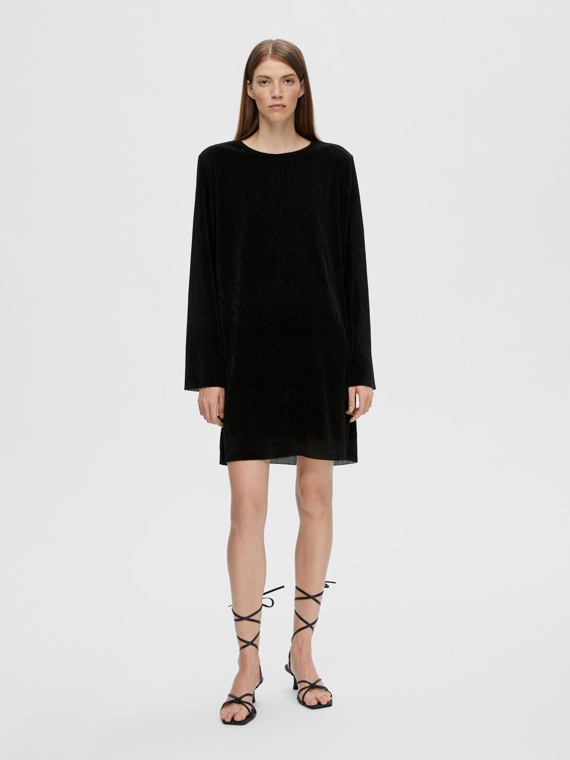 Kimmie Ls Glitter Dress - Svart