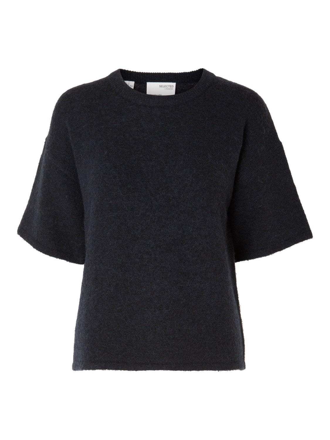 Maline-Liliana 2/4 Knit O-Neck - Dark Sapphire Melange