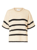 Maline-Liliana 2/4 Knit O-Neck - Birch Dark Sapphire