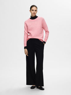 Lulu Ls Knit O-Neck - Peony Melange