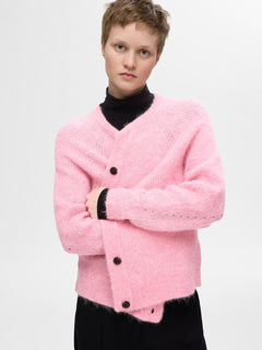 Lulu Ls Knit Short Cardigan - Peony Melange