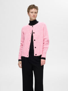 Lulu Ls Knit Short Cardigan - Peony Melange
