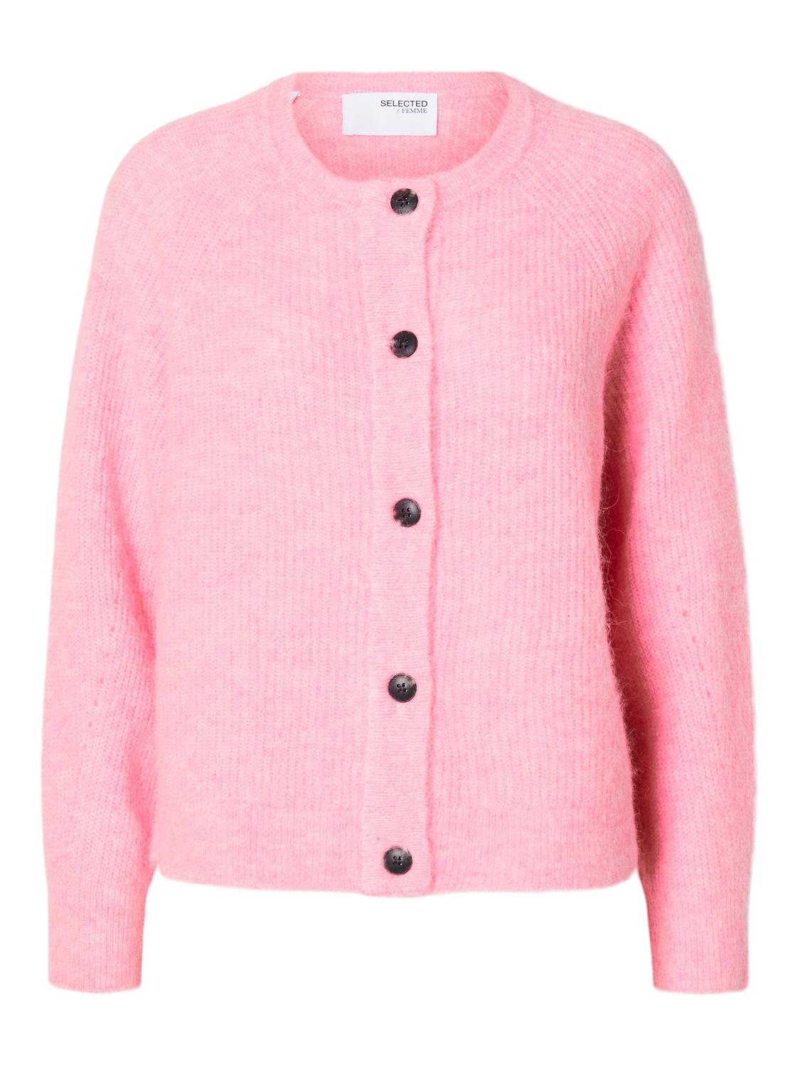 Lulu Ls Knit Short Cardigan - Peony Melange