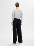 Selected Femme Lulu Stickad Tröja - Ljusgrå Melange