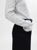 Selected Femme Lulu Stickad Tröja - Ljusgrå Melange