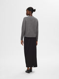 Ana Ls Knit Cardigan - Medium Grey Melange