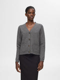 Ana Ls Knit Cardigan - Medium Grey Melange