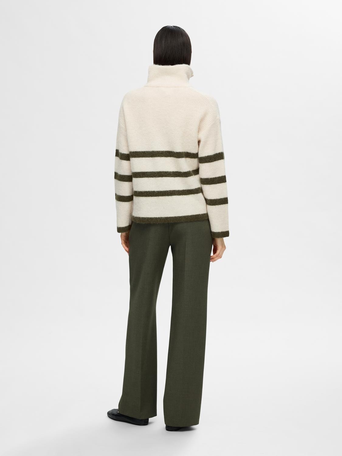 Maline LS Knit Half Zip - Birch Kalamata