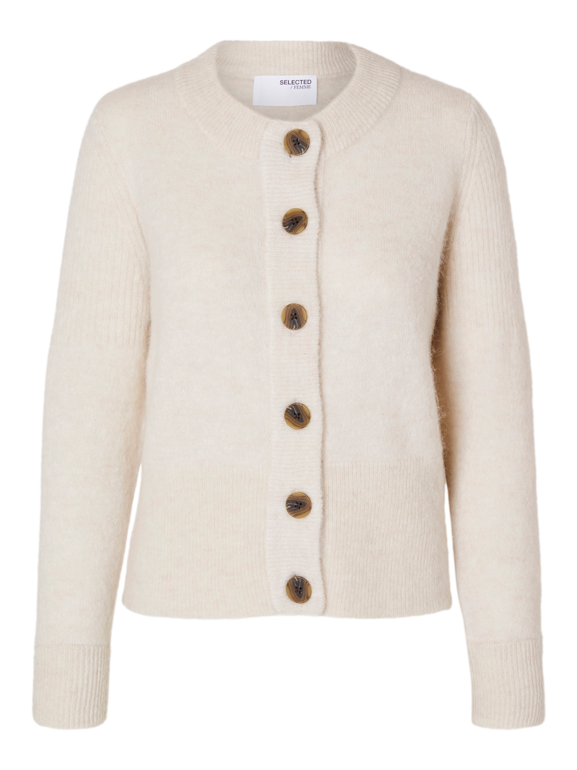 Sia Ras LS Knit Cardigan - Birch Melange
