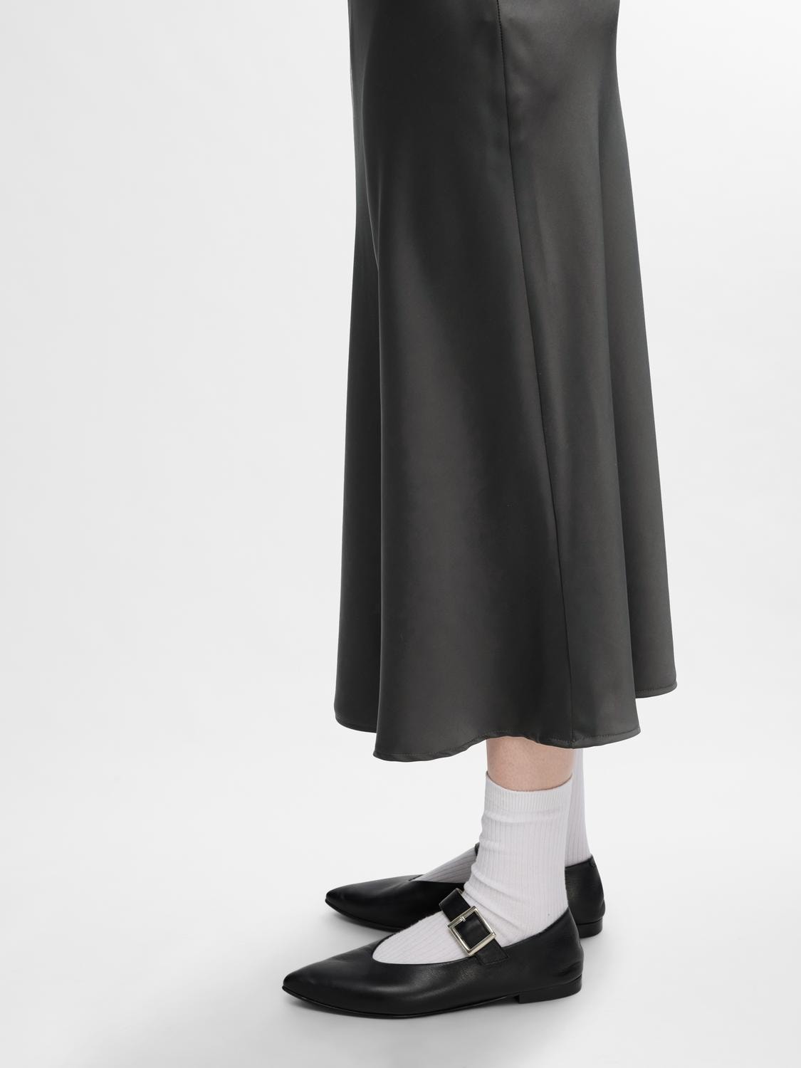 Lena Hw Midi Skirt - Volcanic Ash