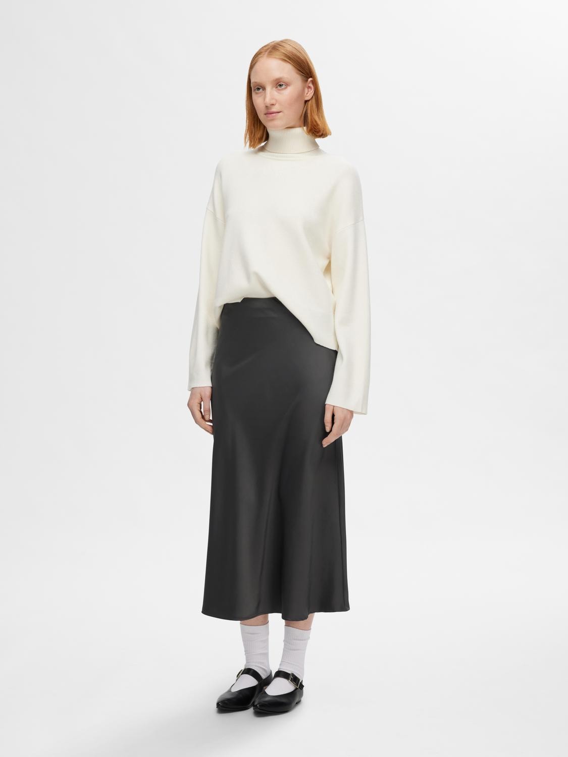 Lena Hw Midi Skirt - Volcanic Ash