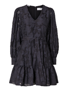 Calli-Sadie Ls Short V-Neck Dress Ff - Dark Sapphire
