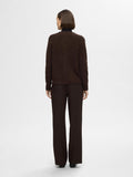 Lulu Ls Knit Short Cardigan - Coffee Bean Melange