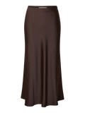 Lena Hw Midi Skirt - Coffee Bean