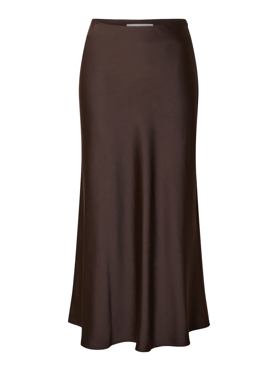 Lena Hw Midi Skirt - Coffee Bean