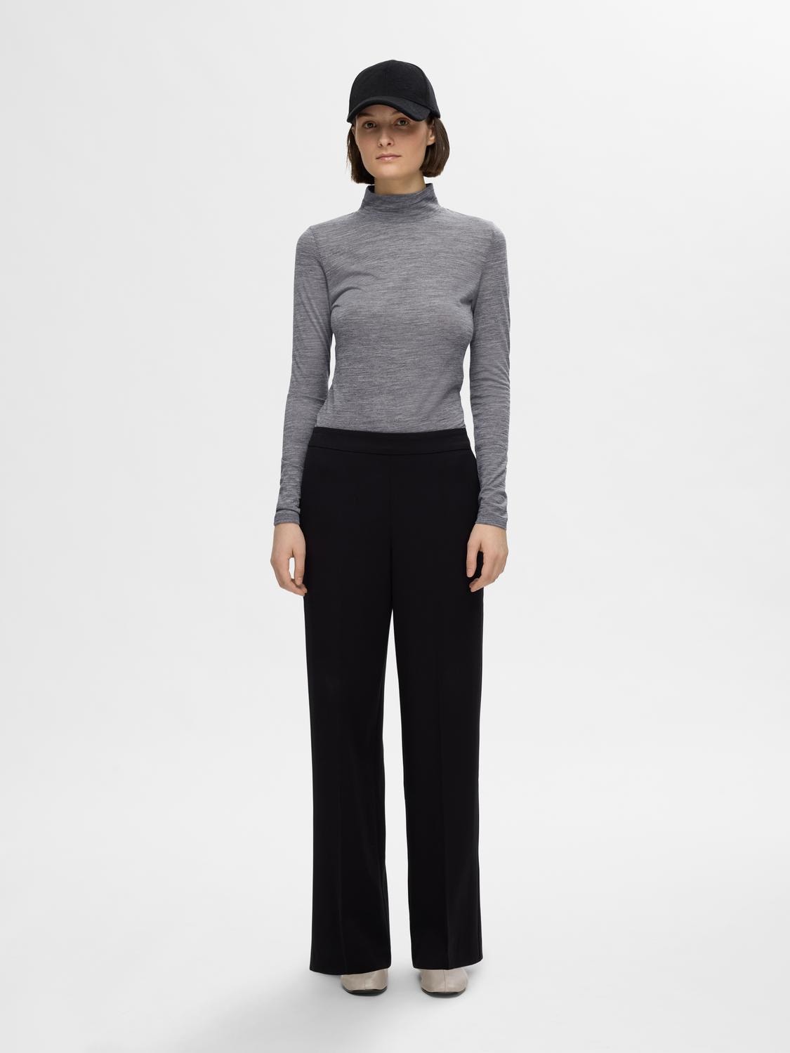 Wola Ls High Neck - Steel Gray Melange