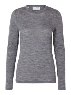 Wola Ls O-Neck - Steel Gray Melange