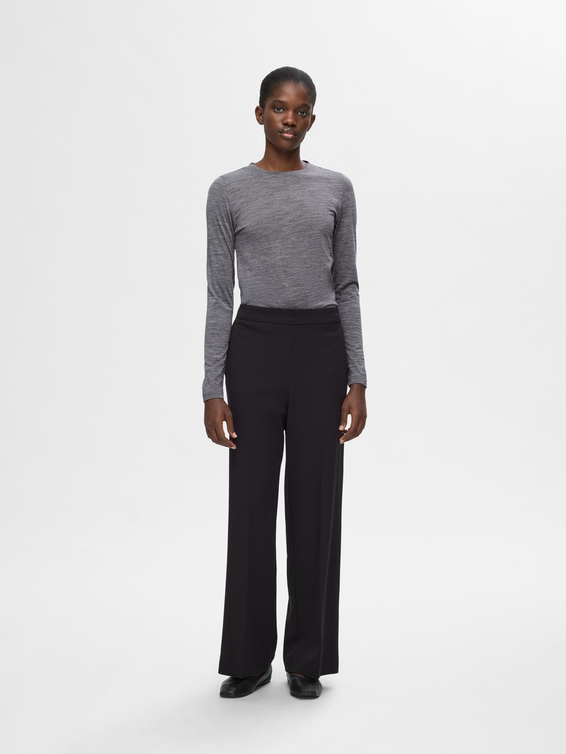 Wola Ls O-Neck - Steel Gray Melange
