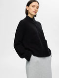 Sia Ras Ls Knit Zipper Kofta - Svart