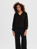 Percy Ls V-Neck Top At - Black