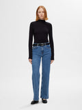 Alice Hw Wide Long Wing Jeans - Medium Blue Denim
