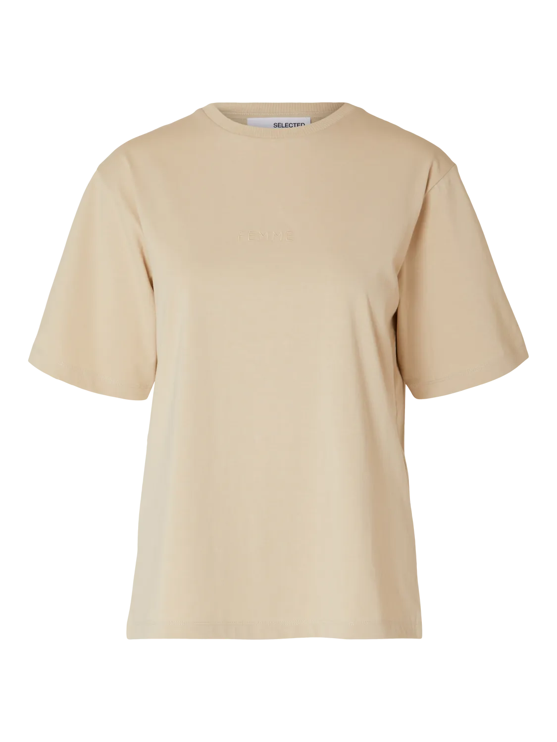 Lisa Hankie Ss O-Neck Tee - Oatmeal