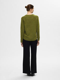 Lulu Ls Knit O-Neck - Cardamom Seed Melange