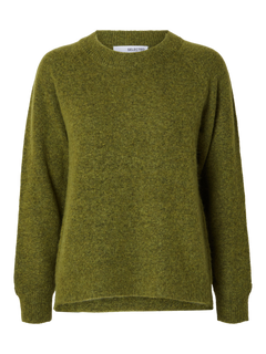 Lulu Ls Knit O-Neck - Cardamom Seed Melange