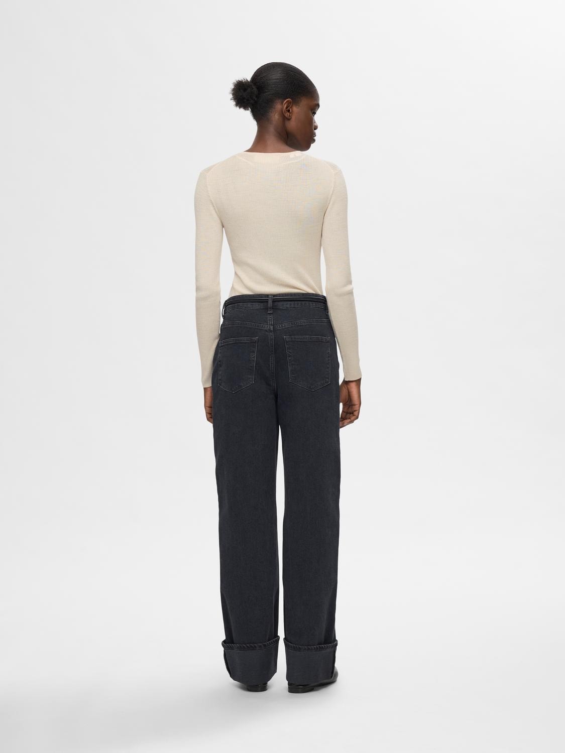 Naja Ls Knit O-Neck - Birch