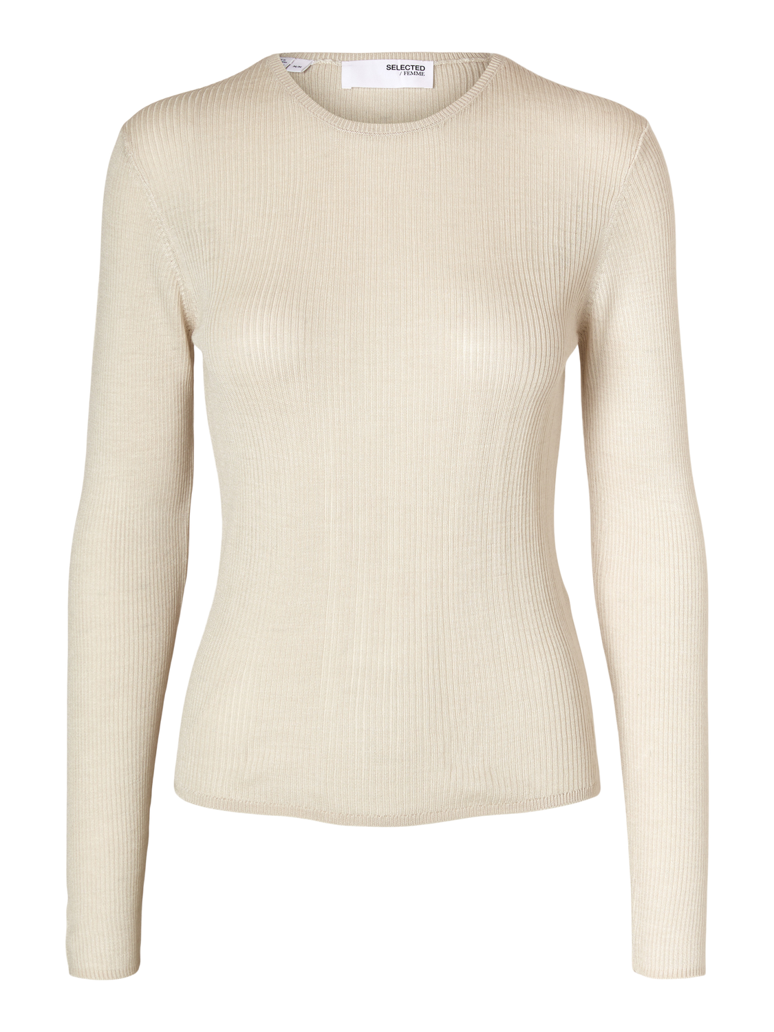 Naja Ls Knit O-Neck - Birch