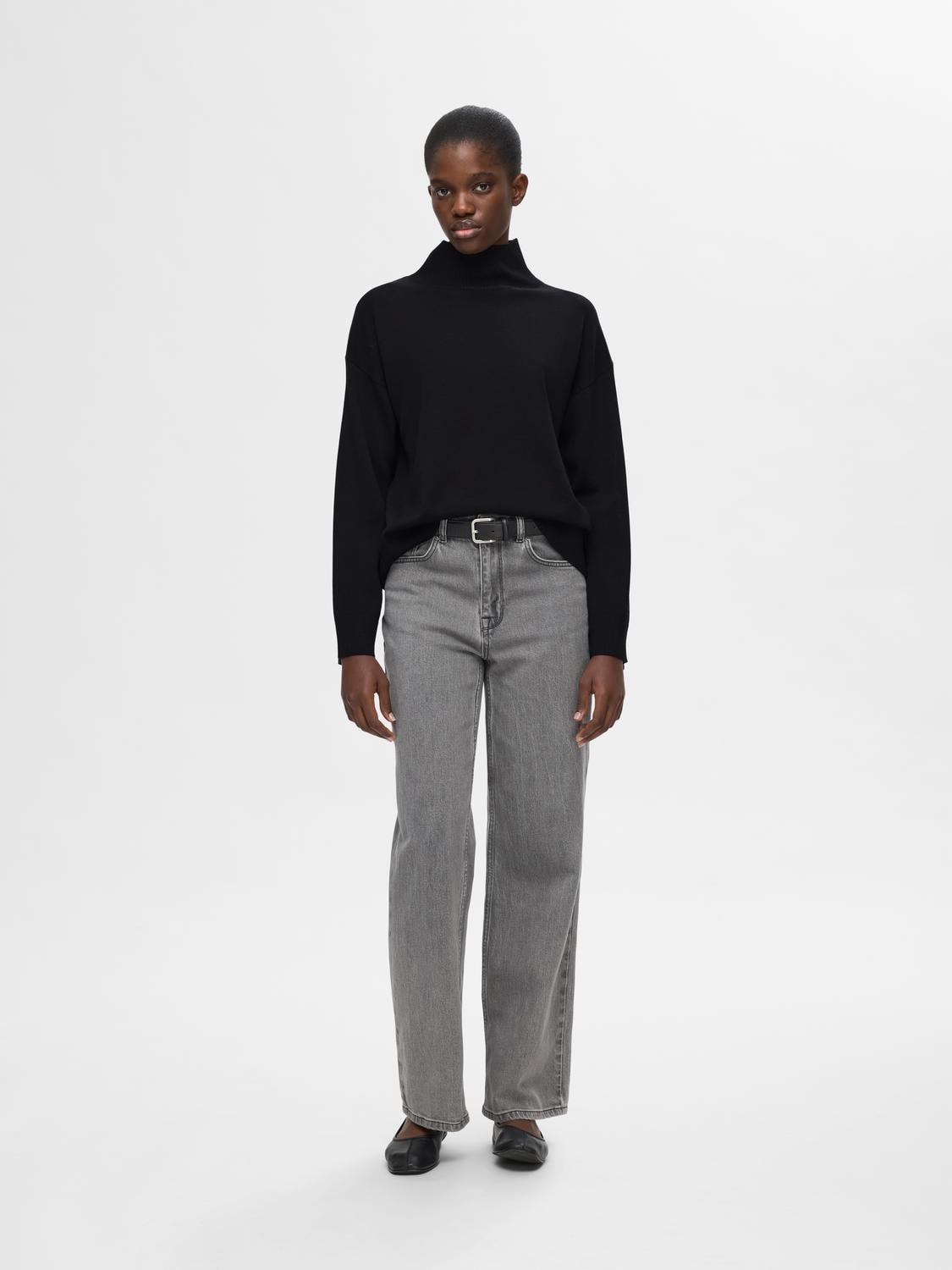 Hella Ls Knit High Neck - Black