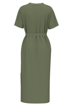 Essential Ss Ankle Tee Dress - Olivine