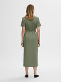 Essential Ss Ankle Tee Dress - Olivine