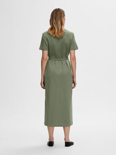 Essential Ss Ankle Tee Dress - Olivine