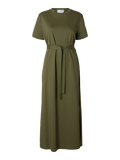 Essential Ss Ankle Tee Dress - Olivine