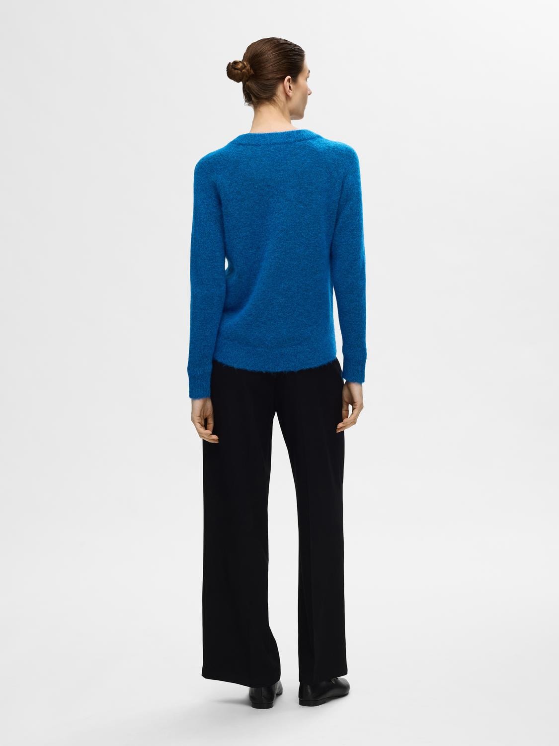 Lulu Ls Knit O-Neck - Super Sonic Melange