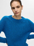 Lulu Ls Knit O-Neck - Super Sonic Melange