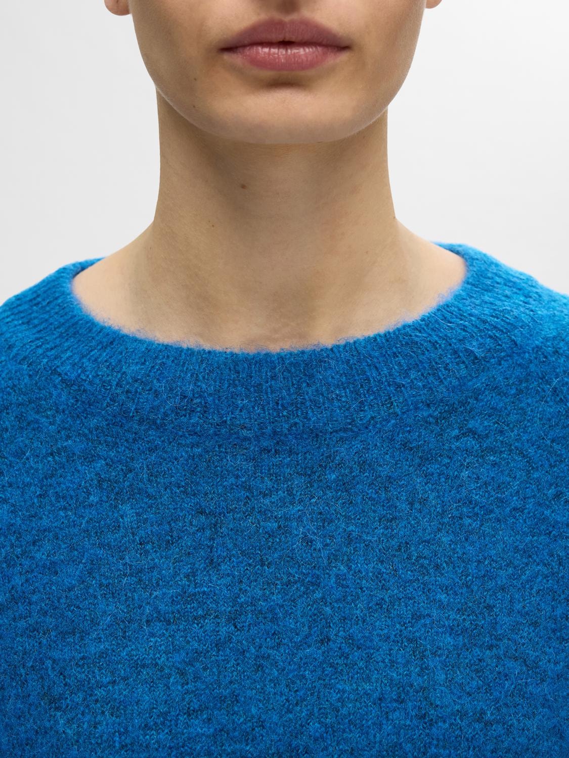 Lulu Ls Knit O-Neck - Super Sonic Melange