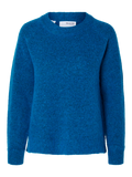 Lulu Ls Knit O-Neck - Super Sonic Melange