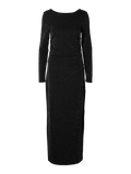Marwa Ls Deep Back Ankle Dress - Black