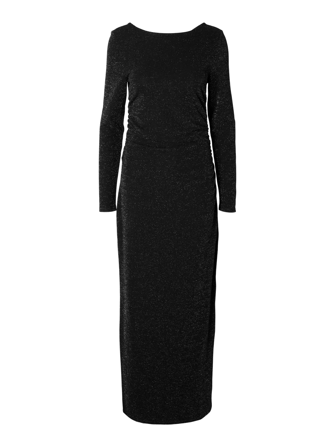 Marwa Ls Deep Back Ankle Dress - Black